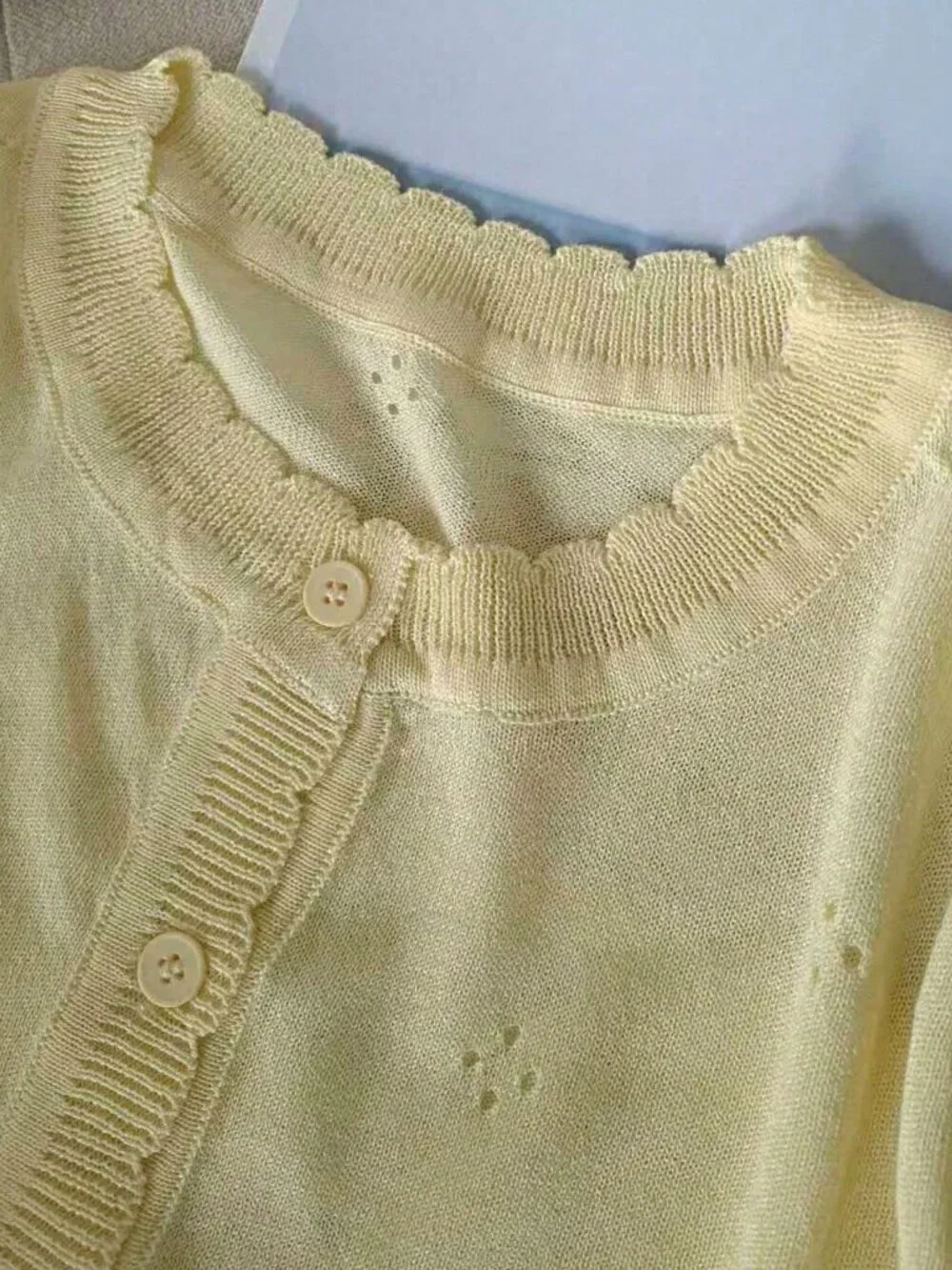 Yellow Casual Women's Lightweight Knit Cardigan